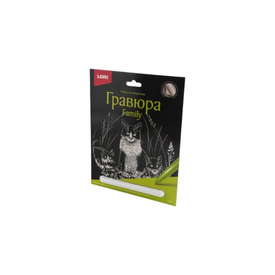 Изображение LORI Гравюра большая с эффектом золота "Кошки" Гр-649