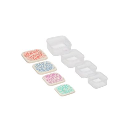 Изображение Комплект контейнеров для продуктов с декором 4шт, ,3л+0,45л+0,65л+1л