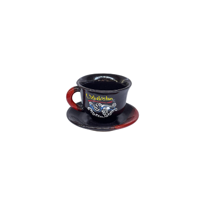 Изображение Сувенир национальный чашка-тарелка маленький